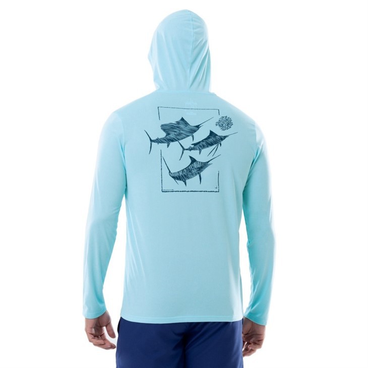 Custom Logo Outdoor Hiking Upf 50 Anti-bacterial Moisture Wicking Long Sleeve Hooded Fishing Hoodie